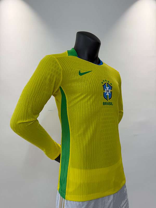 2526 Brazil Home Player Long Sleeves S-2XL — foto 5