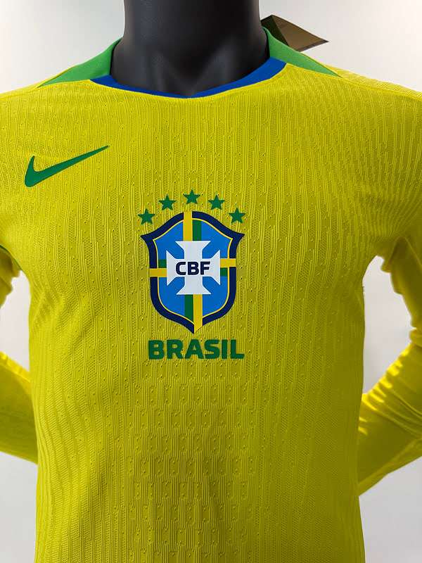 2526 Brazil Home Player Long Sleeves S-2XL — foto 3