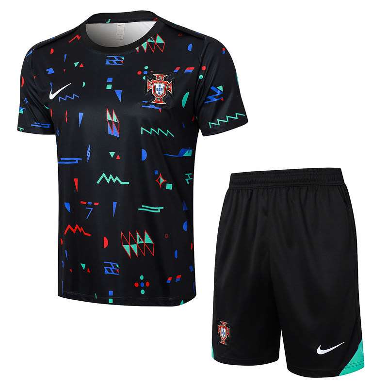 D1085# 2425 Short sleeve Portugal black inkjet S-XXL — foto 1
