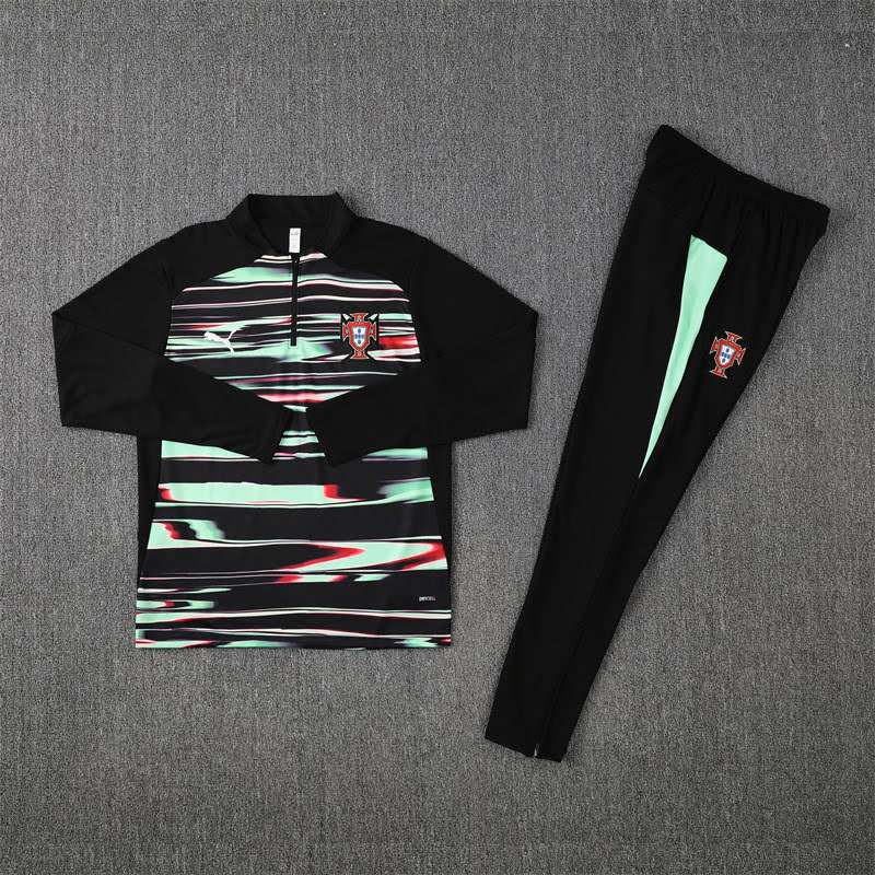 2526 Portugal green black half zipper kit S-XXL — foto 5