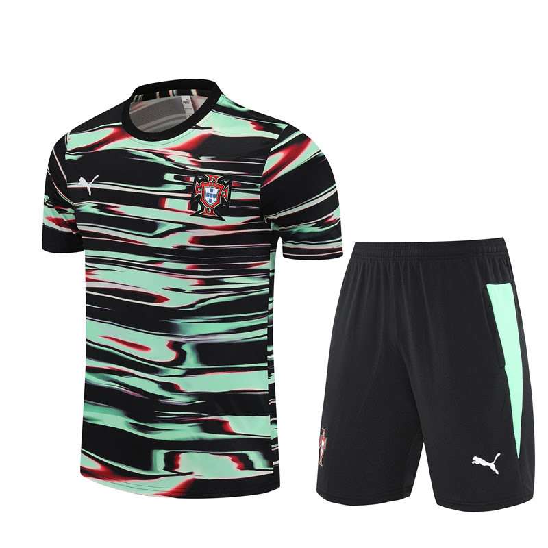2425 Portugal green black short kit S-XXL — foto 1