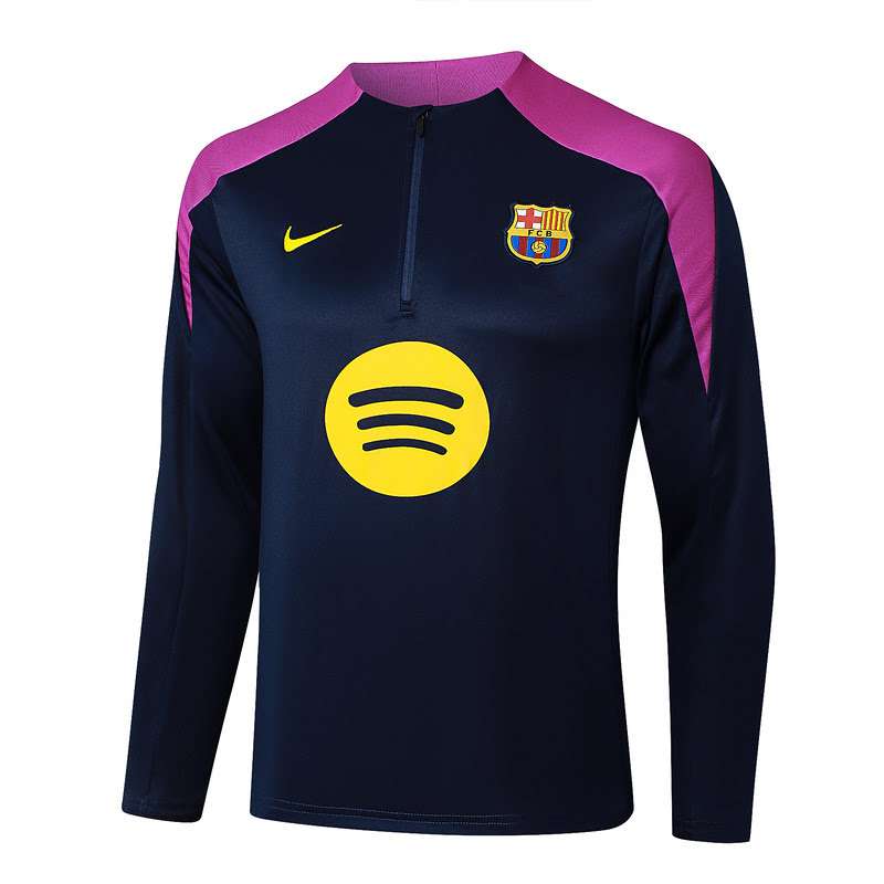 B2502 2425 Barcelona black purple training suit half zipper Size S-XXL — foto 4