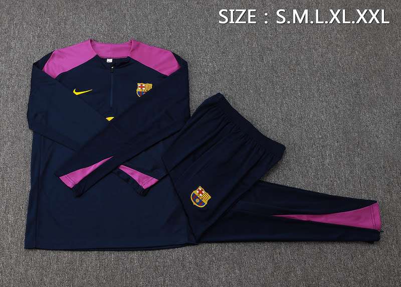 B2502 2425 Barcelona black purple training suit half zipper Size S-XXL — foto 3