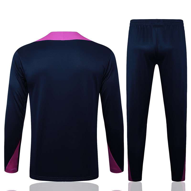 B2502 2425 Barcelona black purple training suit half zipper Size S-XXL — foto 2
