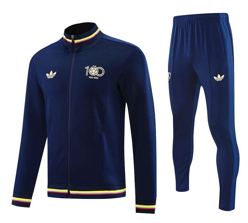 2526 Colombia  long zipper 100 anniversary deep blue kit S-XXL — foto 1