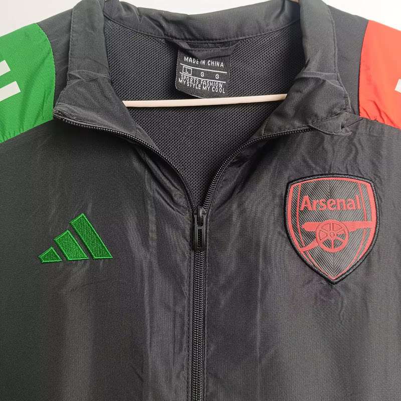 2526 Arsenal black windbreaker S-XXL2 — foto 3