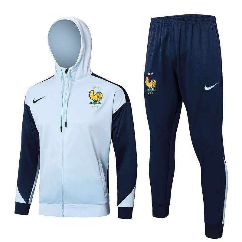 F587 2425 France long zipper light blue with cap kit S-XXL — foto 1
