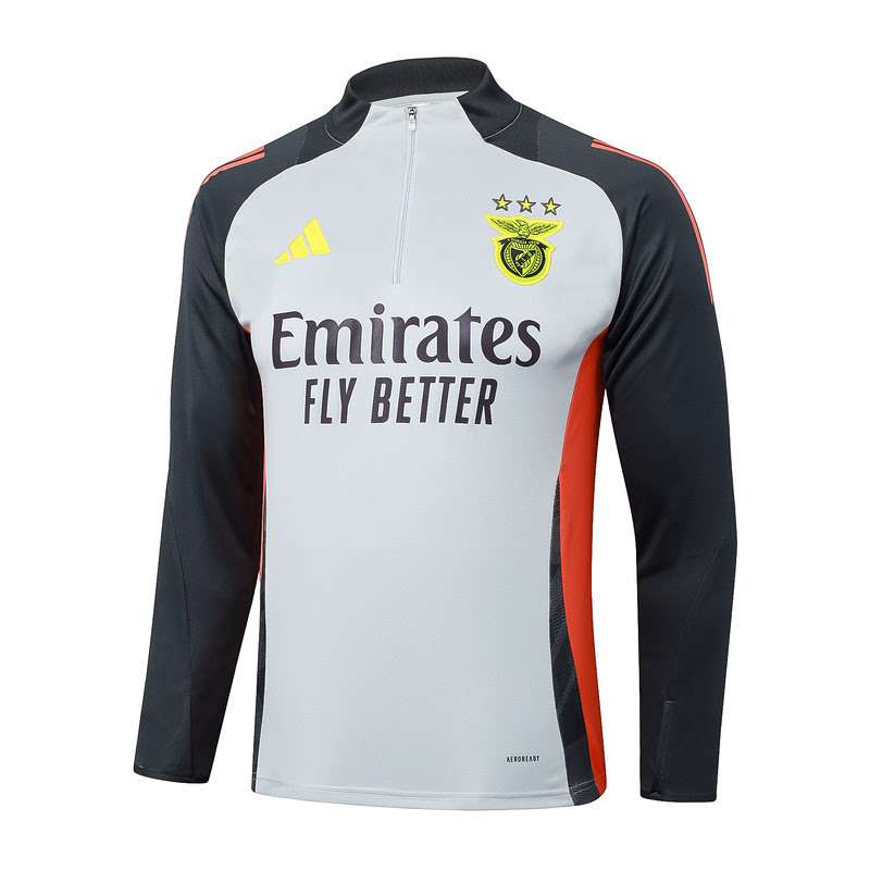 B1006 2425 benfica grey training suit half zipper Size S-XXL — foto 2