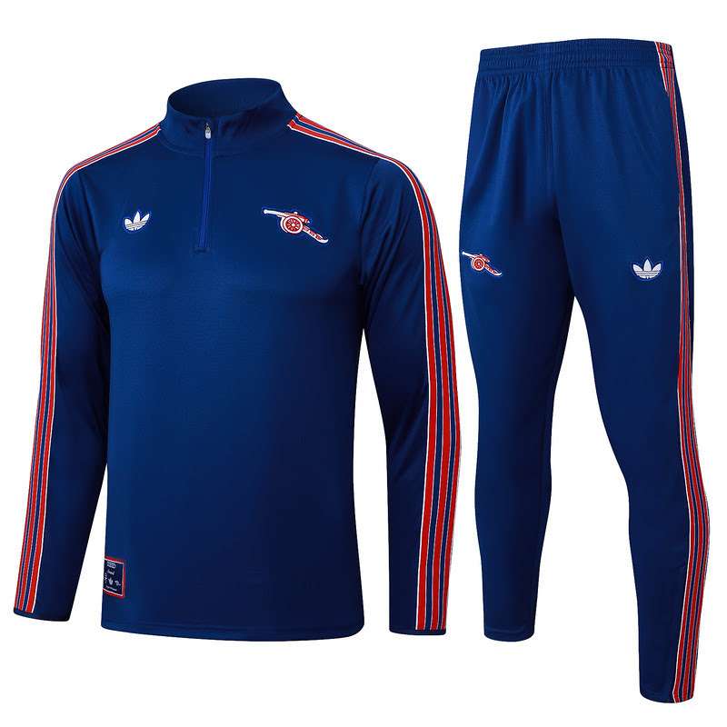 B2508 2425 Arsenal half zipper blue with yellow kit S-XXL — foto 1