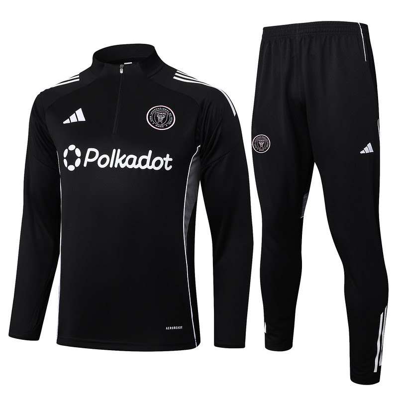 B2521 2526 MIAMI half zipper black training suit S-XXL — foto 1