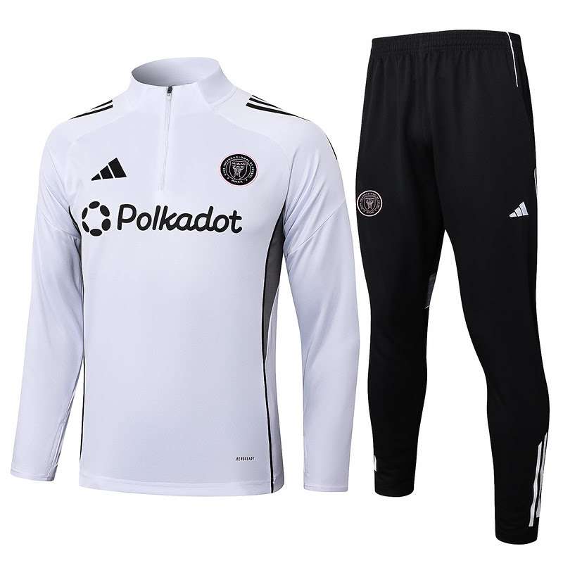 B2522 2526 MIAMI half zipper white training suit S-XXL — foto 1