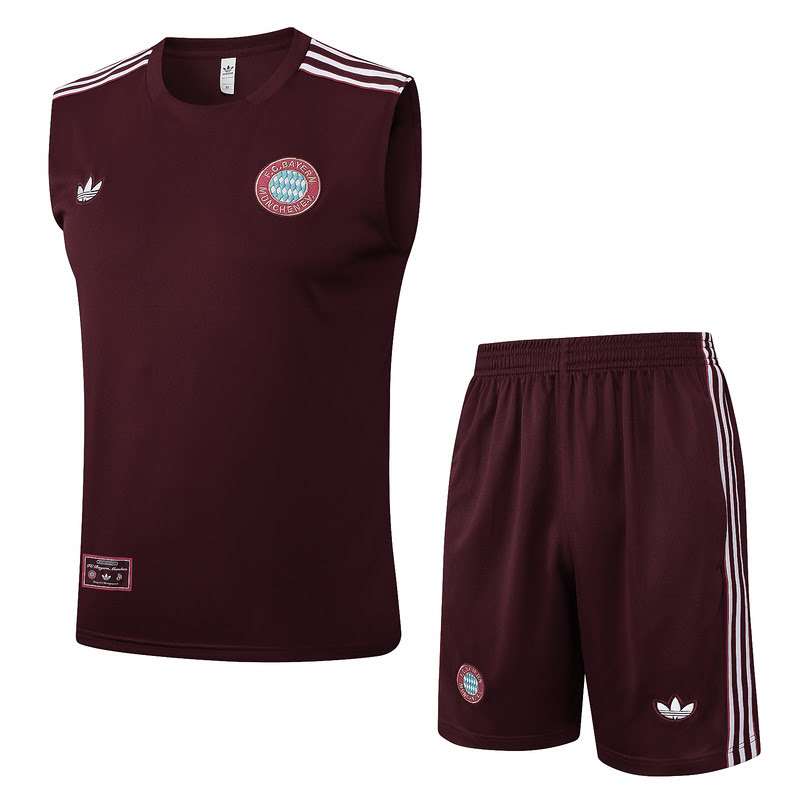 D2526 2425 Bayern training suit vest deep red retro S-XXL — foto 1