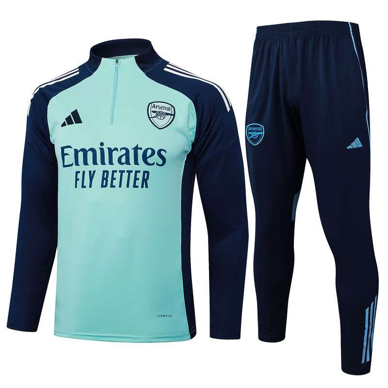 B2525 2526 Arsenal half zipper blue with yellow kit S-XXL — foto 1