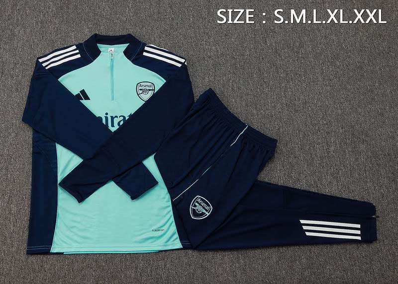 B2525 2526 Arsenal half zipper blue with yellow kit S-XXL — foto 5