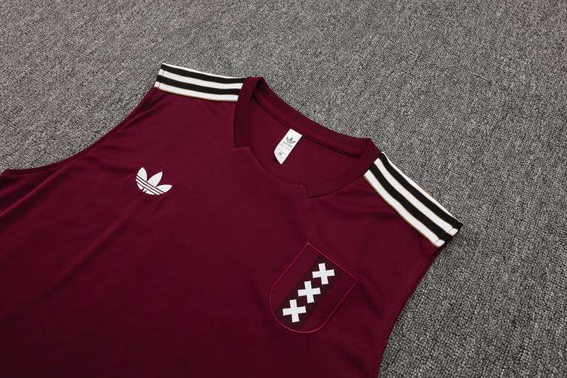 D2531 2526 Ajax deep red taining suit vest S-XXL — foto 3