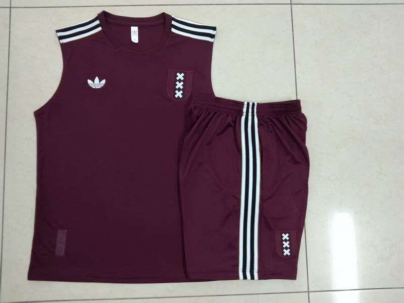 D2531 2526 Ajax deep red taining suit vest S-XXL — foto 4