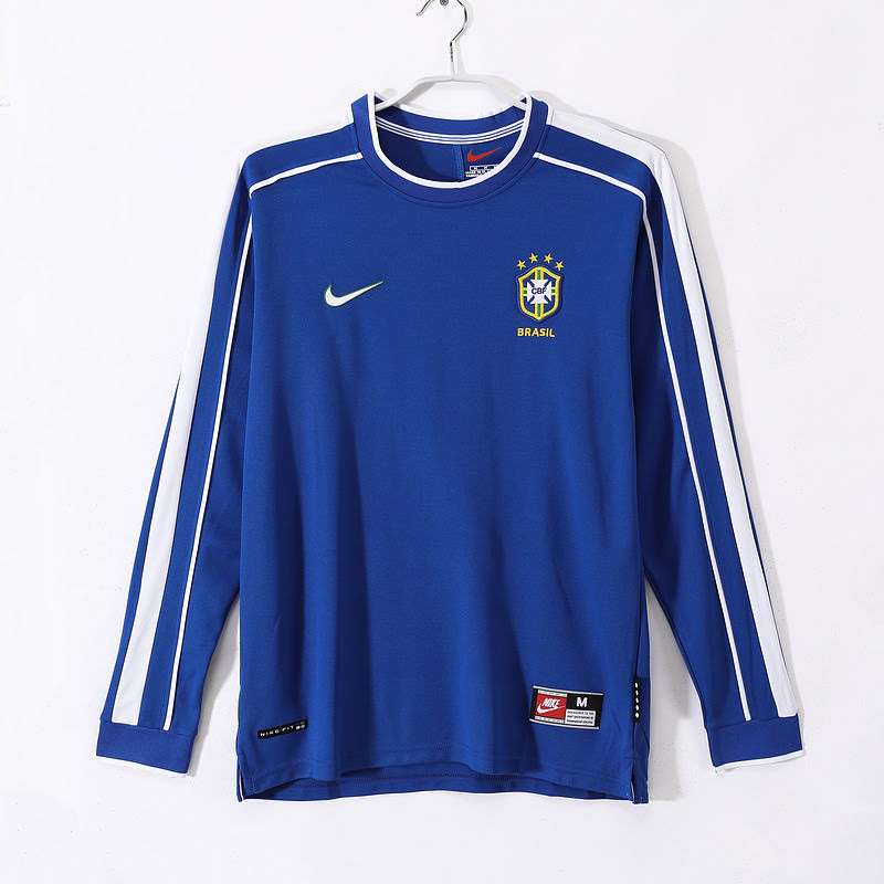 1998 Brazil away jerseys Long Sleeve S-XXL — foto 1
