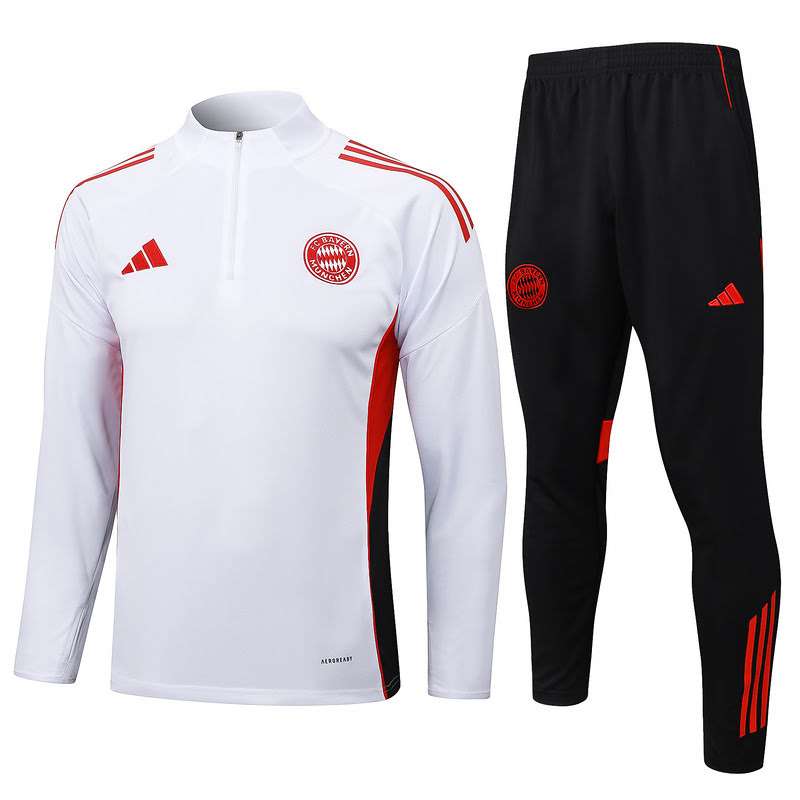 B2530 2526 half zipper Bayern white S-2XL — foto 1