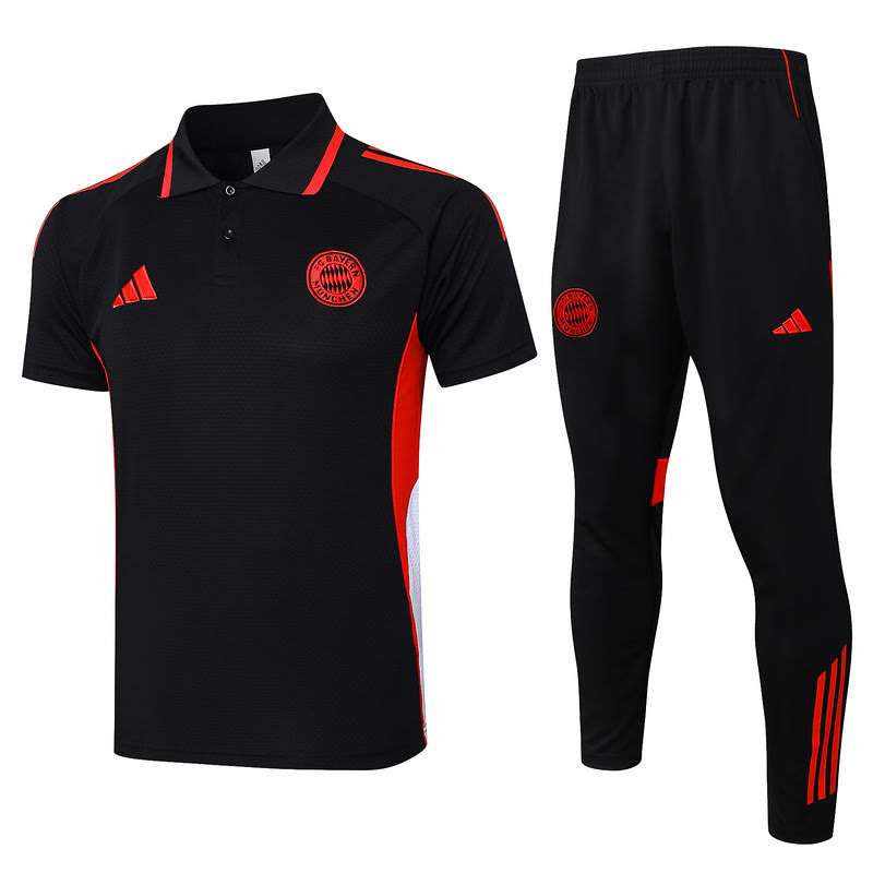 C2515# 2526 Polo Bayern Black kit S-XXL — foto 1