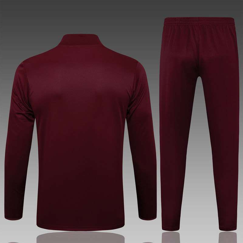 B2540 2526 Ajax half zipper deep red training suit Size S-XXL — foto 2