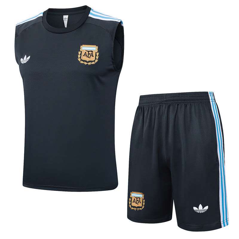 D2584 2526 Argentina training suit kit deep grey  vest S-XXL — foto 1
