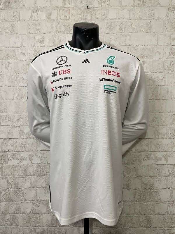 2025F1 Mercedes white long-sleeved S-4XL — foto 2