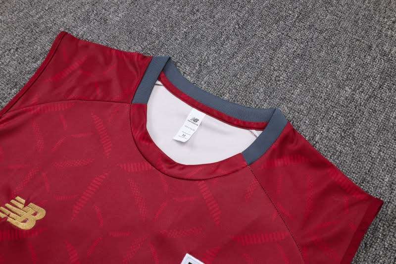 D25115# 2526 Sao Paulo Deep Red Inkjet Vest Suit S-2XL — foto 3