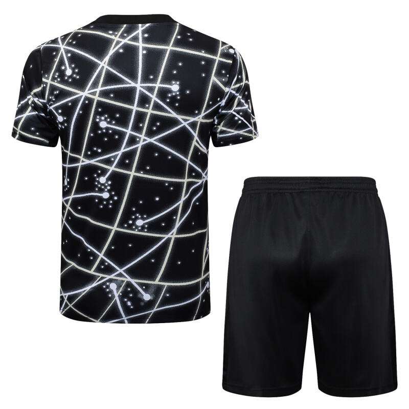 D2590# 2526 Chelsea Black Star Inkjet Short Sleeve Suit S-2XL — foto 2