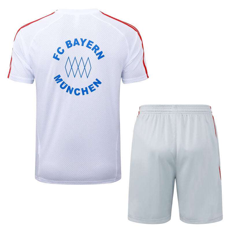 D25100# 2526 Bayern White (Blue Trim)Retro Short Sleeve Suit S-2XL — foto 2
