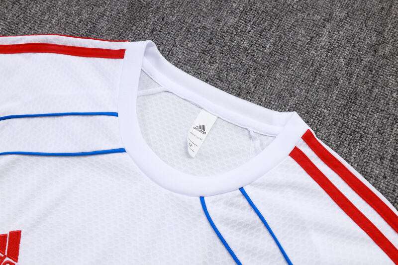 D25100# 2526 Bayern White (Blue Trim)Retro Short Sleeve Suit S-2XL — foto 4