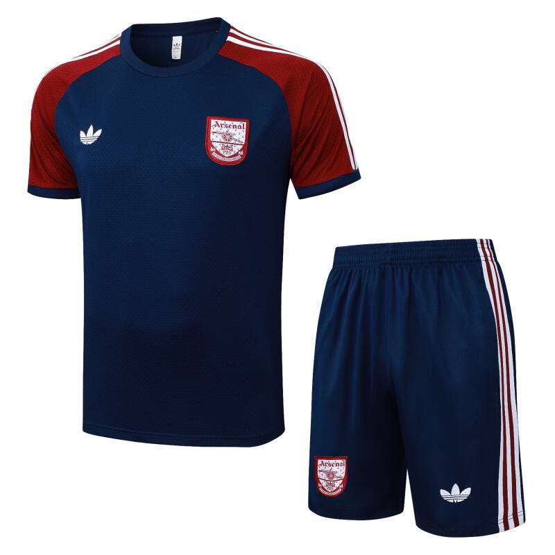 D25112# 2526 Arsenal Dark Blue Retro Edition Short Sleeve Suit S-2XL — foto 1