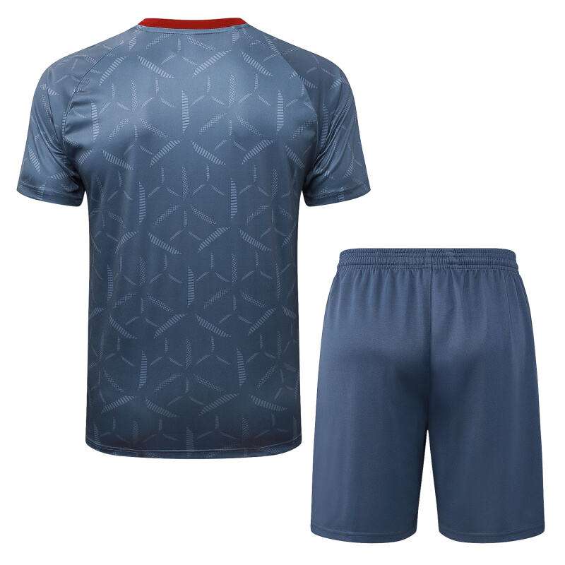 D25118# 2526 Sao Paulo Gray Inkjet Short Sleeve Suit S-2XL — foto 2