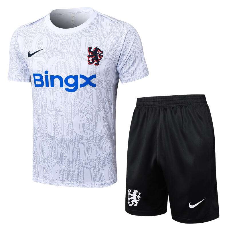 D25120# 2526 Chelsea White Inkjet Short Sleeve Suit S-2XL — foto 1
