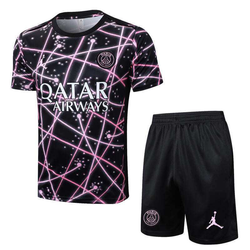D25125# 2526 Jordan Paris Black Star Inkjet Short Sleeve Suit S-2XL — foto 1