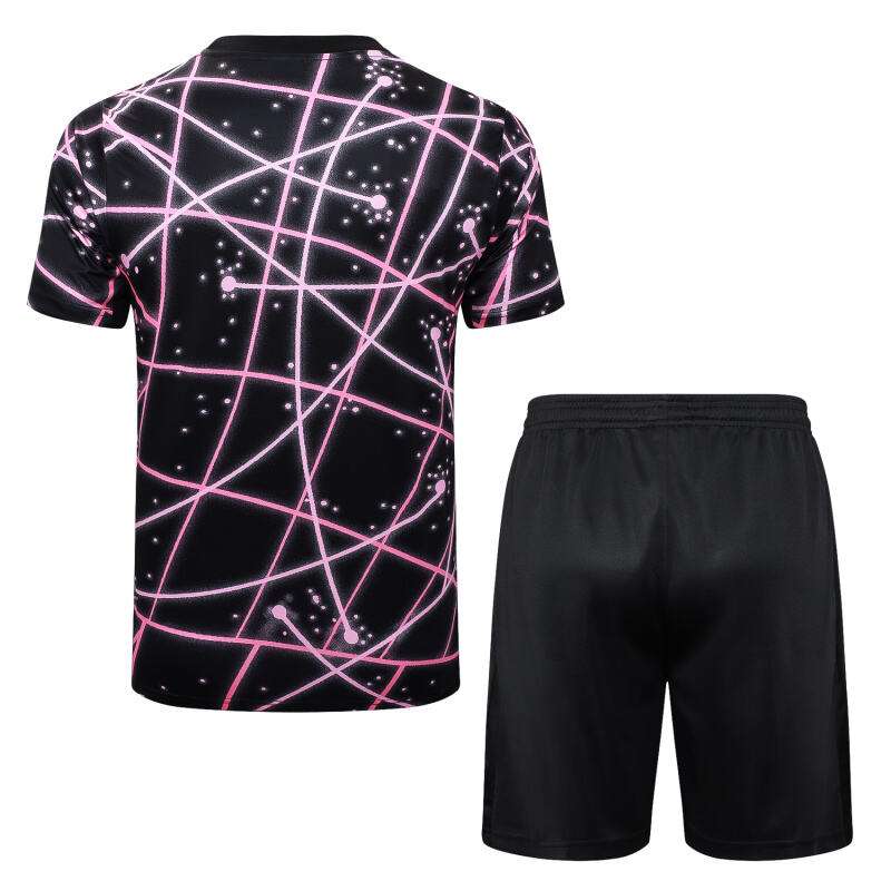 D25125# 2526 Jordan Paris Black Star Inkjet Short Sleeve Suit S-2XL — foto 2
