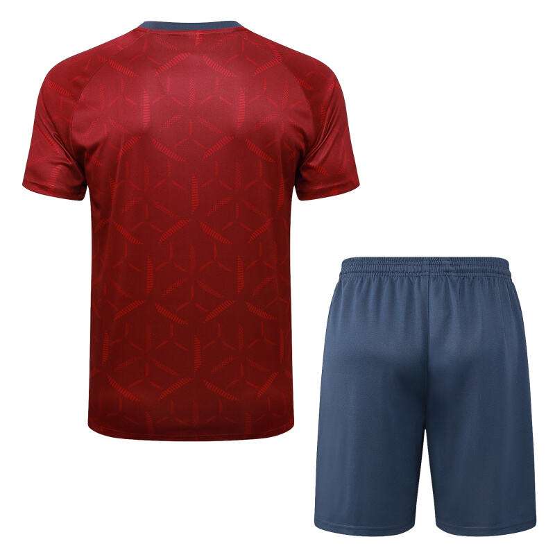 D25129# 2526 Sao Paulo Maroon Inkjet Short Sleeve Suit S-2XL — foto 2