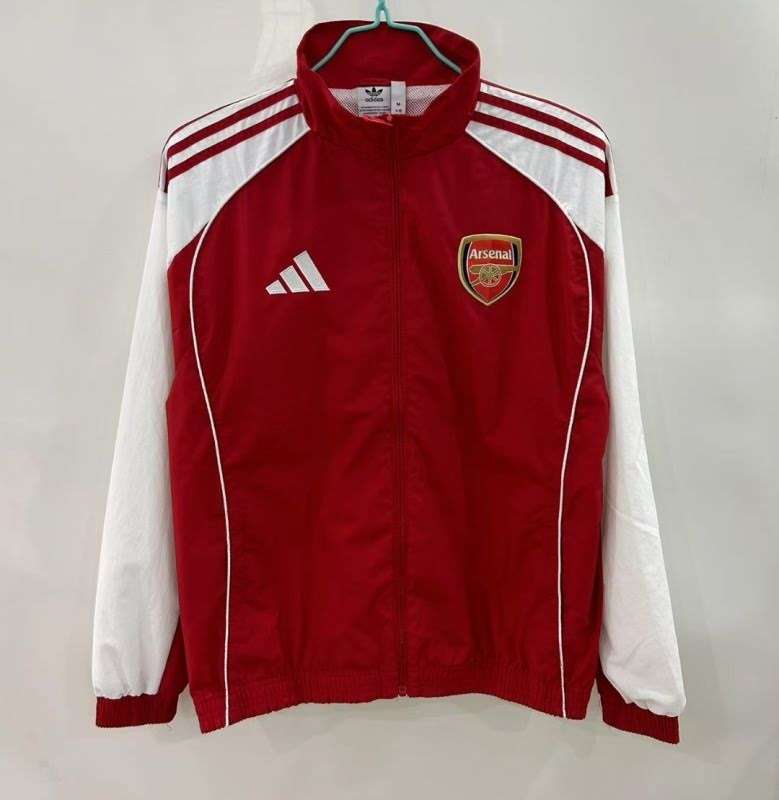 2526 Arsenal Red Single-Sided Embroidered Windbreaker S-2XL — foto 1