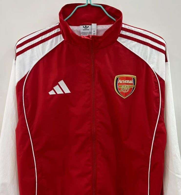 2526 Arsenal Red Single-Sided Embroidered Windbreaker S-2XL — foto 4