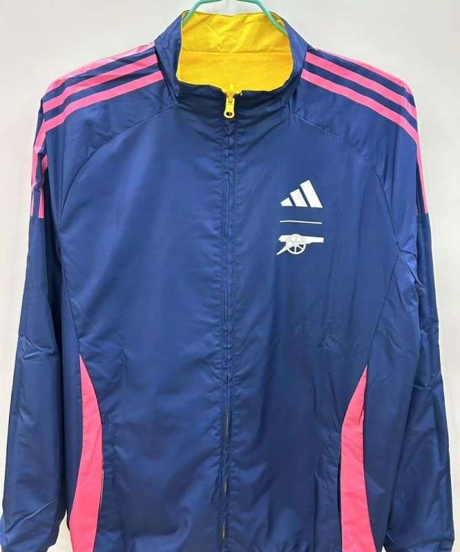 Arsenal Yellow Plaid Double-Sided Silicone Windbreaker S-2XL — foto 2