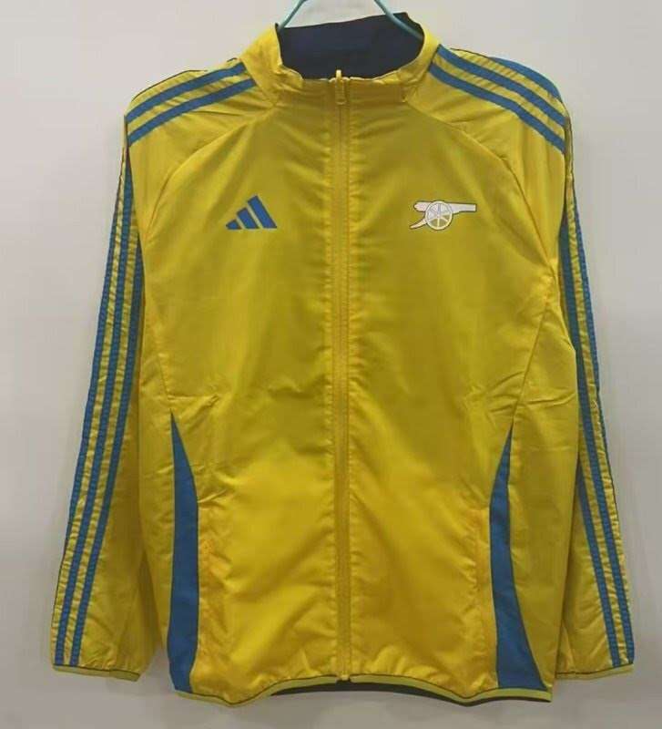 Arsenal Yellow Plaid Double-Sided Silicone Windbreaker S-2XL — foto 1