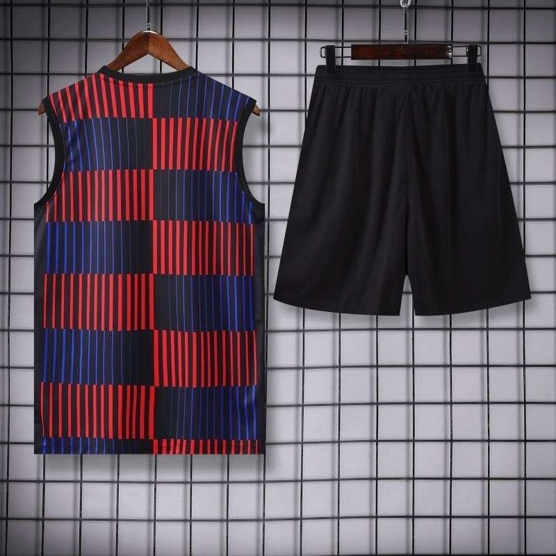 2526 Barcelona Red and Blue Vest Suit S-2XL — foto 4