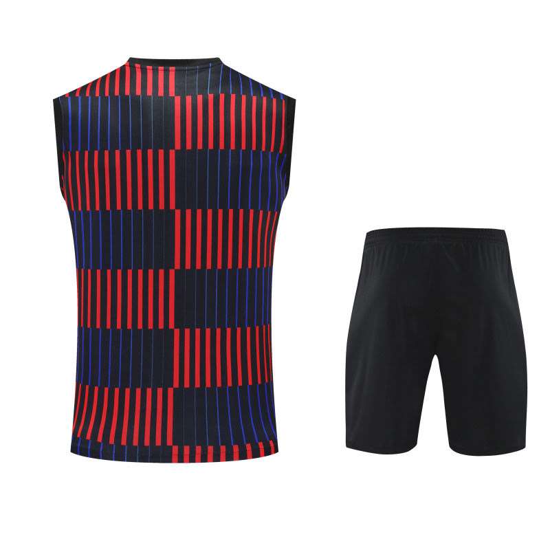 2526 Barcelona Red and Blue Vest Suit S-2XL — foto 2