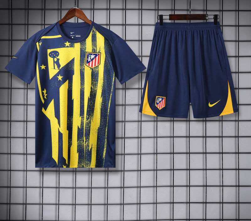2526 Atletico Madrid Dark Blue Inkjet Short Sleeve Suit S-2XL — foto 4