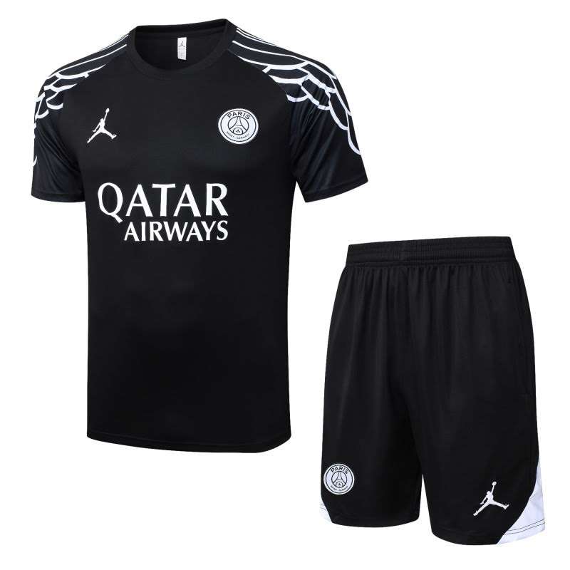 D25187# 2526 Paris Black Inkjet Short Sleeve Suit S-2XL — foto 1