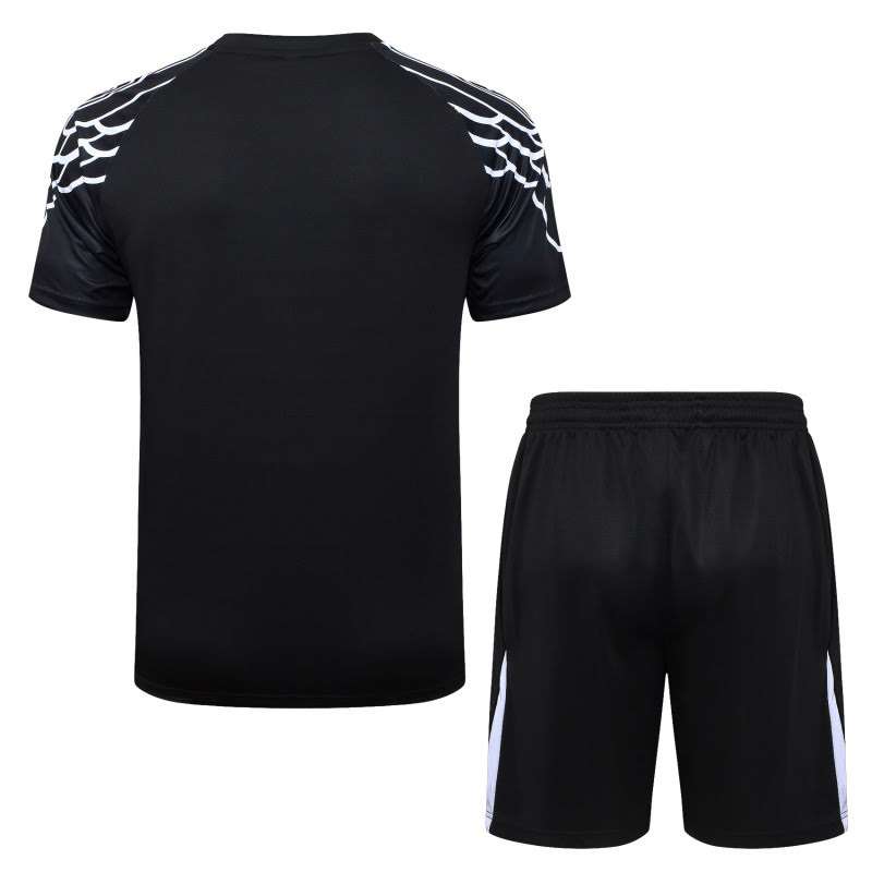 D25187# 2526 Paris Black Inkjet Short Sleeve Suit S-2XL — foto 2