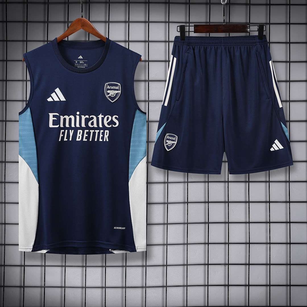 D25208#2526 Arsenal Royal Blue Vest Suit S-2XL — foto 3