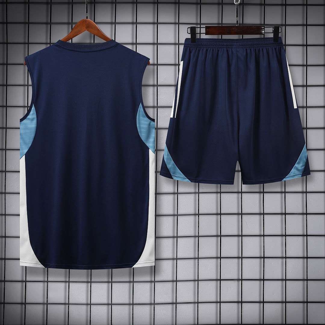D25208#2526 Arsenal Royal Blue Vest Suit S-2XL — foto 4