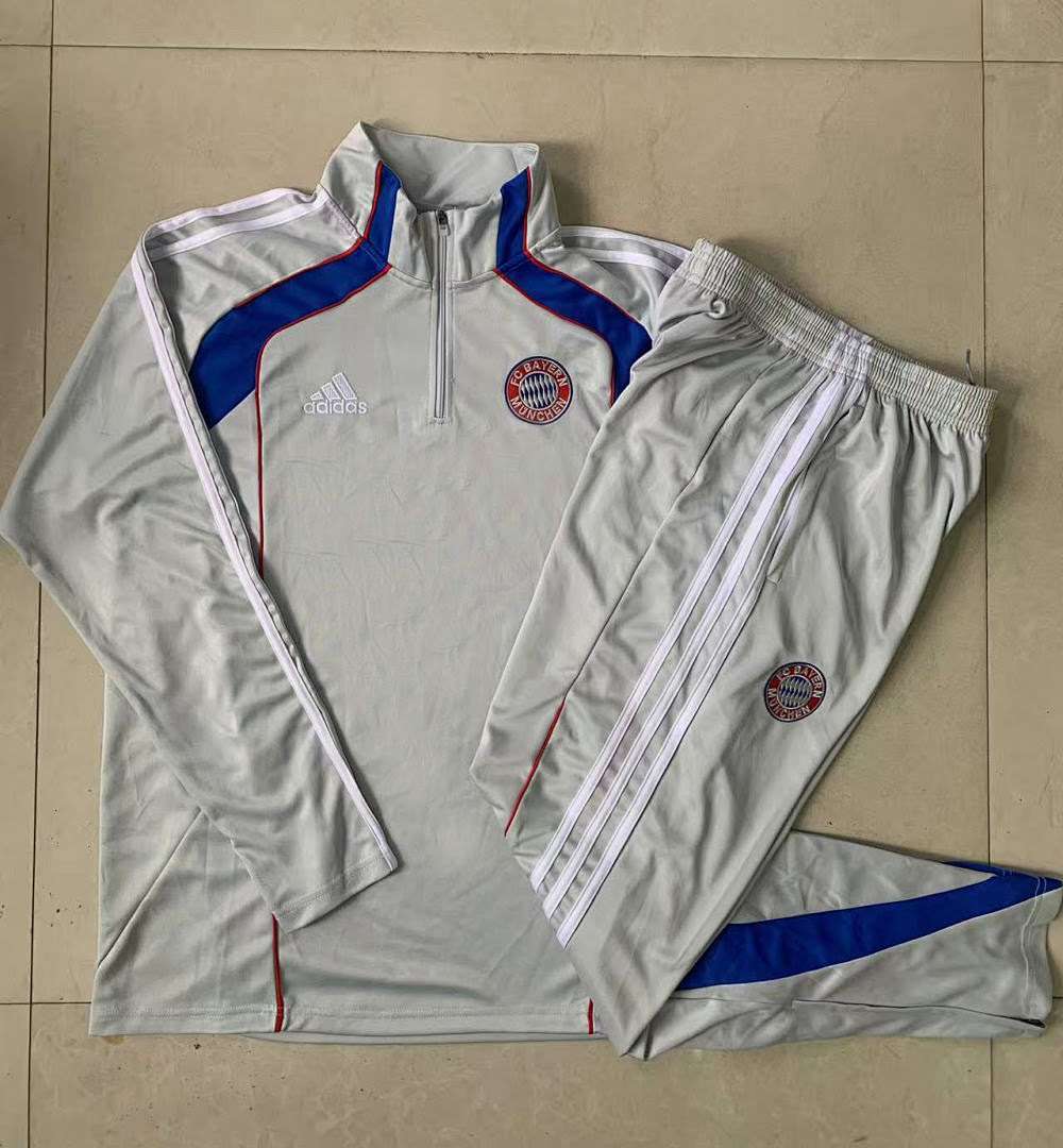 B2548# 2526 Bayern Light Grey Half-Zip Suit S-2XL — foto 2