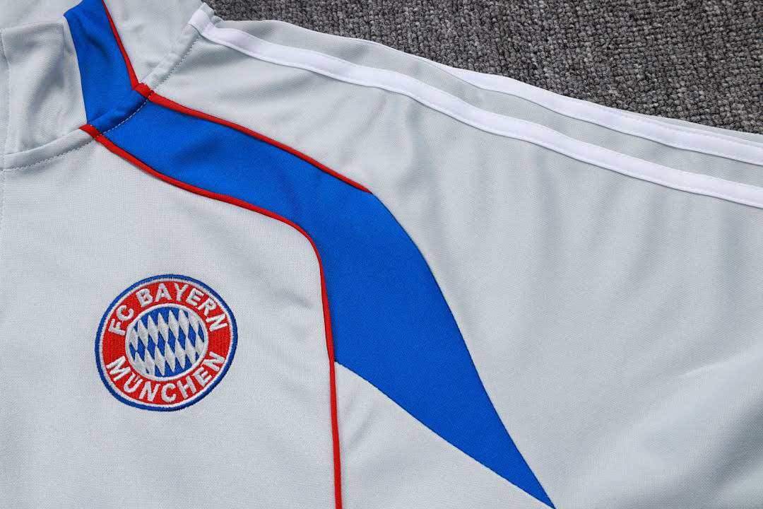 B2548# 2526 Bayern Light Grey Half-Zip Suit S-2XL — foto 3