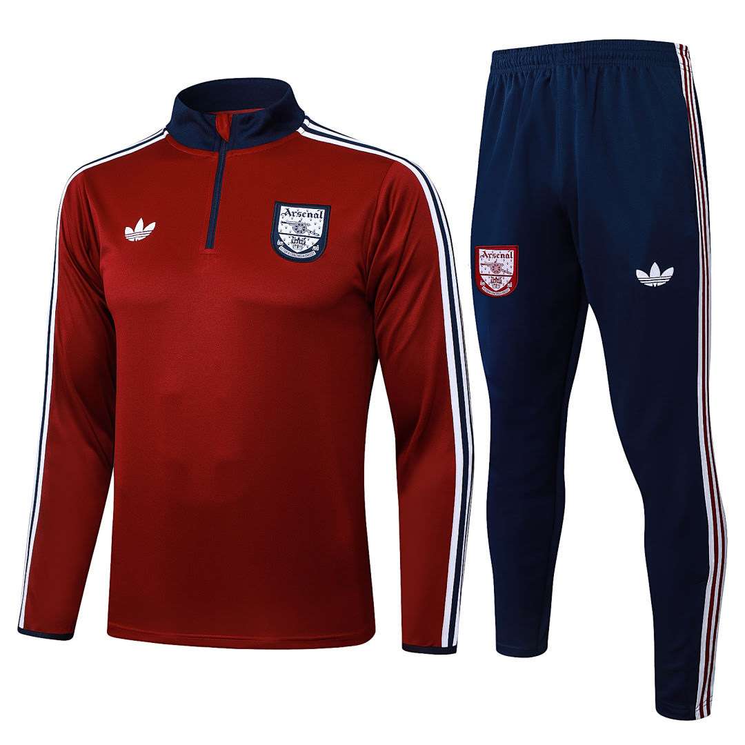 B2539# 2526 Arsenal Dark Red Half-Zip Suit S-2XL — foto 1